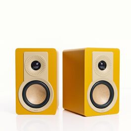 DALI KUPID Premium поличкові Hi-Fi колонки пасивного типу, пара, карамельно-білий (жовтий) – з настінним кріпленням