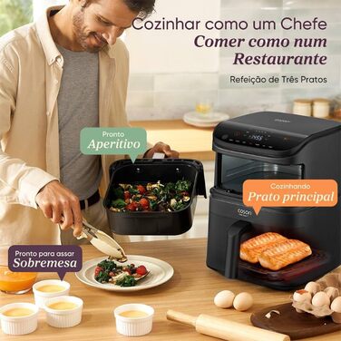 Фритюрниця повітряна COSORI Turbo Tower Chef Edition 10.8L, 2630W, чорна