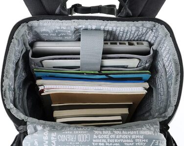 Рюкзак Nitro Daypacker 32 л чорний, ретро, з м'яким відділенням для ноутбука, міський, для школи і туризму
