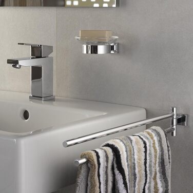 Тримач рушників GROHE Essentials, 2-х стійковий, поворотний, для свердління, з кріпленням, хром, 40371001