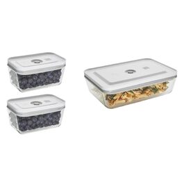Вакуумний набір скляних контейнерів для зберігання продуктів ZWILLING Fresh & Save, 3 шт.