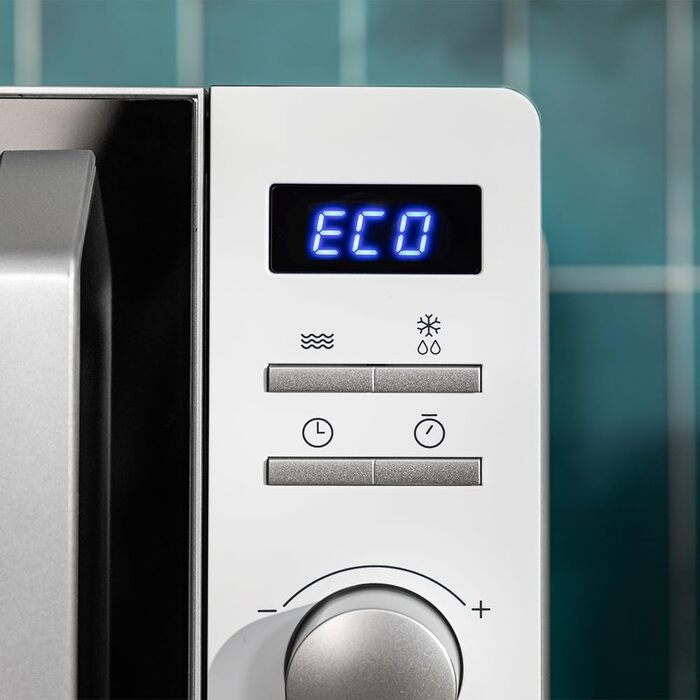 Мікрохвильова піч Cecotec Proclean 5010 Inverter White, 700 Вт, 19 л, 5 режимів, 8 програм, таймер 30 хв, звуковий сигнал, тарілка 245 мм