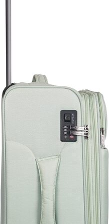 Дорожня валіза Stratic Light+ м'яка, ручна поклажа, 4 колеса, TSA замок, розширювана, м'ятна