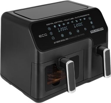 Фритюрниця ECG AF 8300 Dual Fry, 8,3 л, 2700 Вт, подвійна чаша, електрична