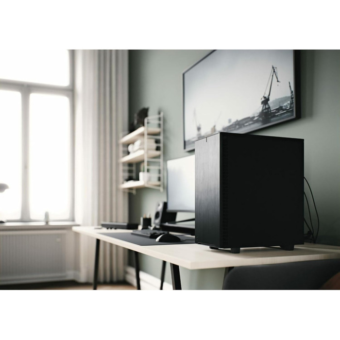 Корпус для ПК Fractal Design Define 7 Compact Black, алюміній/сталь, ATX, шумоізольований, чорний, для тихої роботи