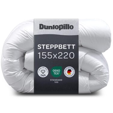 Всесезонна ковдра Dunlopillo Premium 155x220 см, гіпоалергенна, сертифікат Oeko-Tex, зимова стібана ковдра
