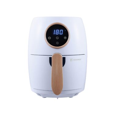 Аерофритюрниця Bergner Naturally AirFryer 2 л, 1000 Вт, антипригарне покриття, таймер, біла