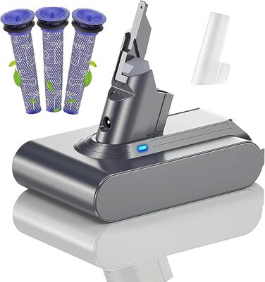 Покращений акумулятор 8.0Ah для Dyson V8 Animal/Absolute/Motorhead/Fluffy/SV10, Li-Ion 8000мА·год, заміна 967834-05