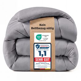 Зимова ковдра BEDSURE 135x200 см, тепла ковдра з наповнювачем 450г/м², сіра
