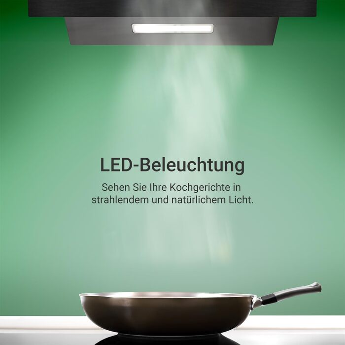 Витяжка кухонна KKT KOLBE VTH6004S 60 см, чорна сталь, LED-підсвітка, режим рециркуляції та відводу, клас A+++