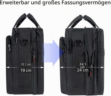 Сумка для ноутбука VANKEAN Premium Briefcase до 17.3 дюймів, чорно-червона