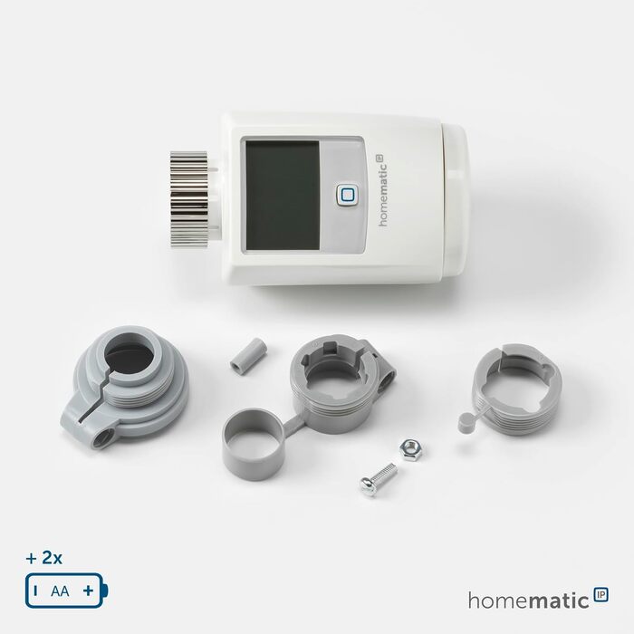 Homematic IP Термостат на радіатор Smart Home, 3 шт. - Цифровий термостат для опалення з керуванням через додаток, сумісний з Alexa та Google Home, легкий монтаж, економія енергії (153412A3)