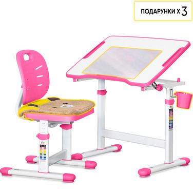 Комплект Evo-kids (стіл+стул) Evo-07 Ergo Pink (арт. Evo-07 Ergo PN)