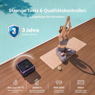 Робот-пилосос для басейну Beatbot Sora 70 Neu (2026) – Акумуляторний, 4-в-1, для дна та стін, до 300 м², 25700 л/год, синій