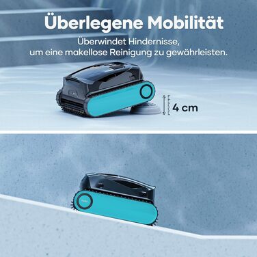 Робот-пилосос для басейну AIPER Scuba X1 з Wi-Fi, 25200 л/год, фільтр 3 мкм, для вбудованих басейнів, синій