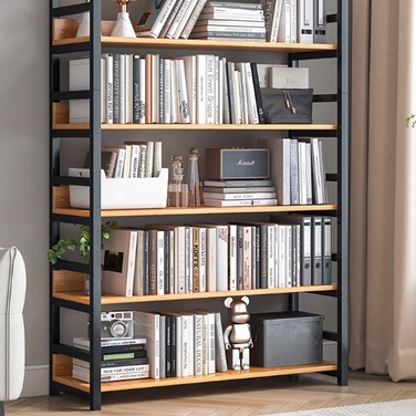 Стелаж Rebiko 80 x 174 x 30 см, чорний, відтінки коричневого