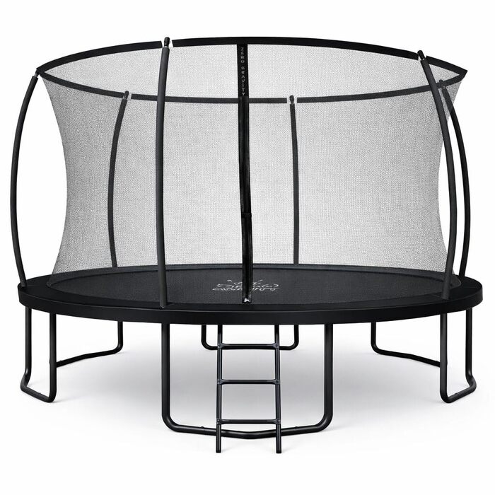 Батут Zero Gravity Ultima 4: Ø 183/244/305/366/427 см, з сіткою безпеки, сходами, TÜV GS. Батут для вулиці з легким складанням