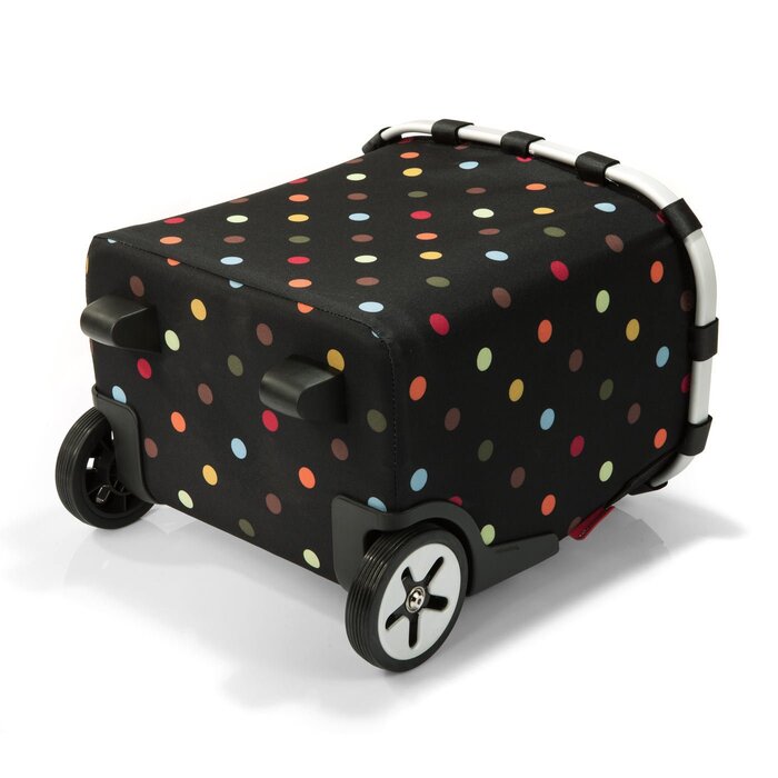 Reisenthel Carrycruiser Dots – Сумка-візок для покупок із міцною алюмінієвою рамою, плечовим ременем, знімною сітчастою внутрішньою кишенею, водовідштовхувальна