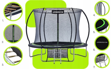 Батут із захисною сіткою Urbogym 312 см FT 10 (304-312 см)