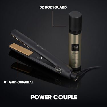 Випрямляч для волосся ghd Original - для гладкого, шовковистого та м'якого волосся з блиском, без пошкодження від високих температур, для всіх типів волосся, чорний (стара упаковка)