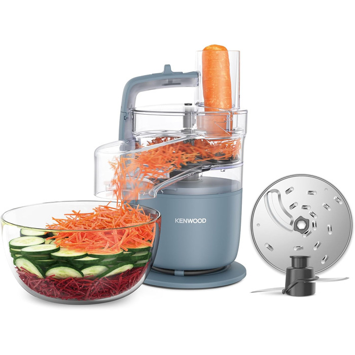 Кухонний комбайн Kenwood MultiPro Go FDP22.130GY, 650 Вт, 1,3 л, Кольори: блакитний та сірий