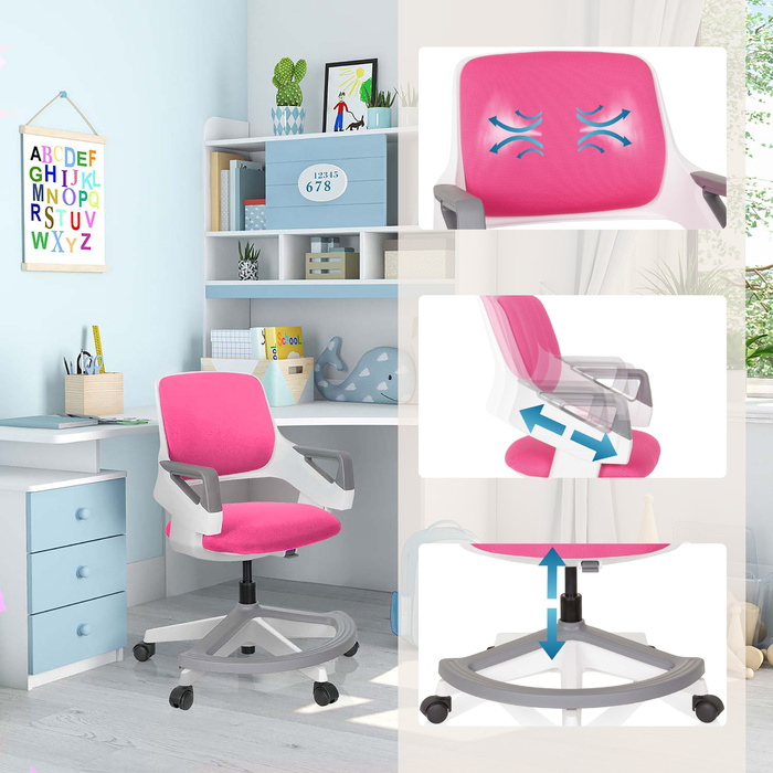 Дитяче крісло KID FLEX Mesh Pink hjh OFFICE