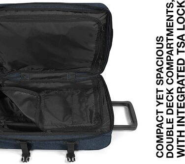 Валіза Eastpak TRANVERZ S 42 л, 51×32,5×23 см, синя джинсова