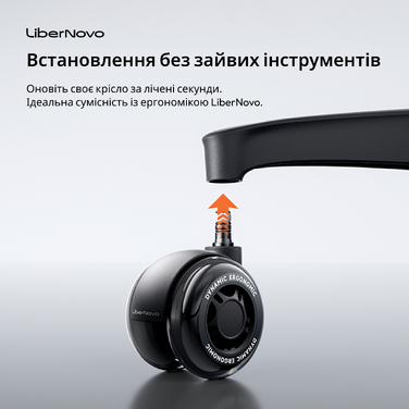Комплект подвійних гумових коліс для крісел LiberNovo Graphite
