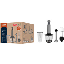 Блендер GRUNDIG Delisia Novus BL 7180, 800 Вт, 12 швидкостей, турборежим, міксер з подрібнювачем, 4-лезовий ніж із цирконієвим покриттям, скляна чаша 1 л, чорний