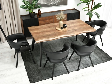 Стілець Mebel-Partner, штучна шкіра, чорний, 1 шт.