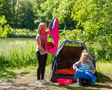 Дитячий спальний мішок MOUNTREX, мумія, легкий, компактний, 175x70x45 см, рожево-блакитний, 100% бавовна, для кемпінгу, подорожей
