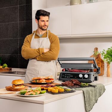 Електрогриль Cecotec Rockn'Grill Bistro 2400 Вт з антипригарними пластинами та сенсорним керуванням
