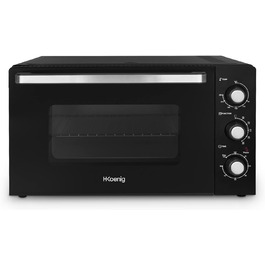 Міні-піч H.Koenig FO42, 42 л, 230°C, 5 режимів, таймер 90 хв, конвекція, гриль, з щипцями, крихтозбірник, поворотний насадка, 2000W