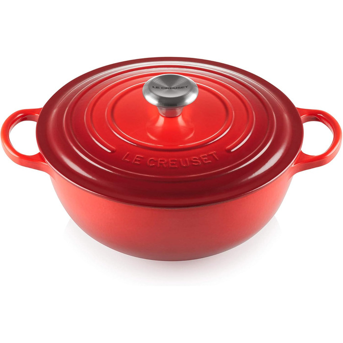 Каструля Le Creuset Signature La Marmite з чавуну 26 см, 4,1 л, для всіх типів плит та індукції, червона