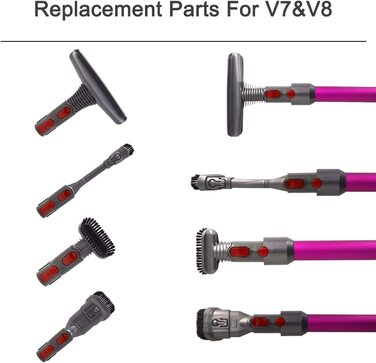 Набір аксесуарів 5-в-1 для пилососа Dyson V8 V7 V10 V6 DC19 DC29 DC34 DC33 DC35 DC62 — насадки, щітки, адаптер, змінні деталі