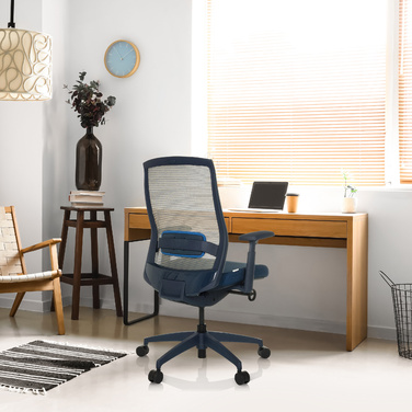 Офісне крісло / Поворотне крісло COLORE Сітка для спинки / Тканина сидіння Blue HJH OFFICE