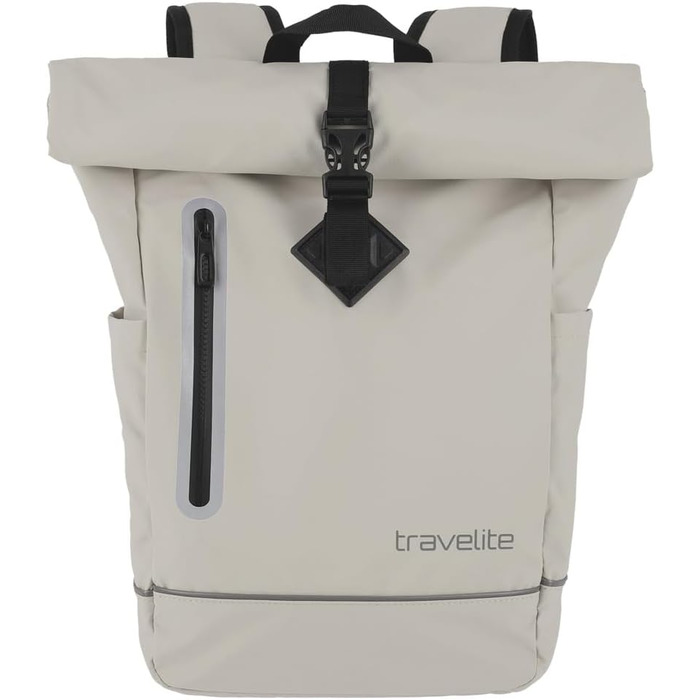Рюкзак TRAVELITE Rolltop водонепроникний, велосипедний, міський, з відбивачами, 19 л, 48 см, колір слонова кістка