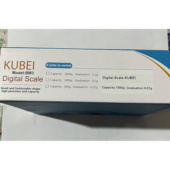 KUBEI електронні кухонні ваги 1 кг/0,01 г з USB зарядкою, високоточна цифрова вага з нержавіючої сталі для кухні, ювелірних виробів, монет, порошків