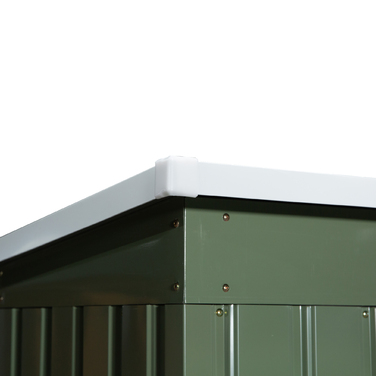 Outsunny Garden Shed, Садовий сарай, Садовий сарай з розсувними дверима, Вентиляційне вікно, Моноскатний дах, Відкритий, Сталевий, Світло-зелений, 280 x 130 x 172 см