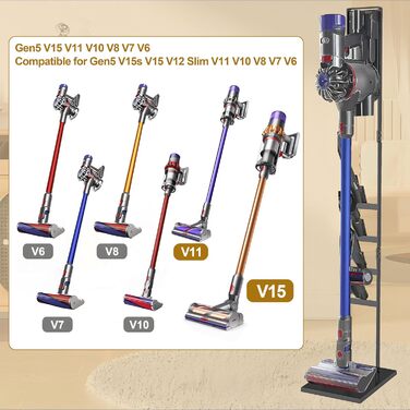 Підставка для пилососа OUTBROS, сумісна з Dyson Gen5, V15s, V15, V12 Slim, V11, V10, V8, V7, V6, тримач аксесуарів, органайзер, чорна