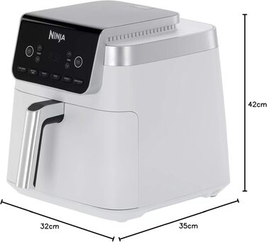 Аерофритюрниця Ninja Max Pro 6-in-1 Airfryer, 6.2 л, біла — багатофункціональна електрична фритюрниця без олії