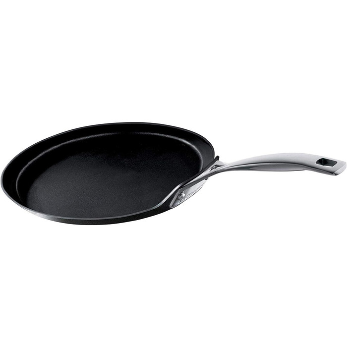 Сковорода для крепів LE CREUSET, діаметр 28 см, антипригарне покриття, для всіх типів плит (включно з індукційними), антрацит/срібло