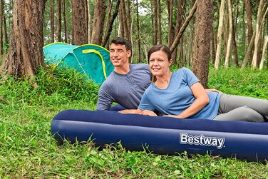 Надувний матрац Bestway King Single 203x183x22 см, сірий, для дому та відпочинку