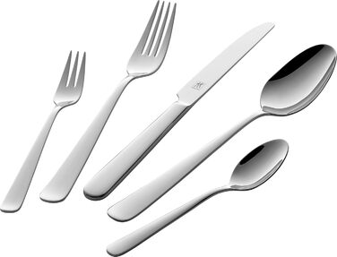 Набір столових приборів ZWILLING Swing, 30 предметів, для 6 осіб, нержавіюча сталь 18/10, полірування, можна мити в посудомийній машині, сріблястий