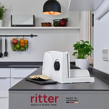 Електрична скибочкарка ritter markant 05 для хліба та продуктів, складана, з Eco-мотором, вироблено в Німеччині