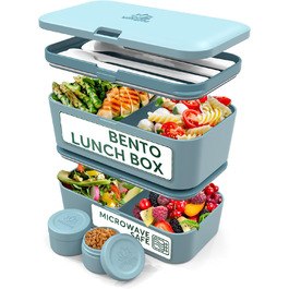 Ланчбокс Umami Bento 1500 мл, контейнер для їжі, дорослий, XL, м'ятний, багаторівневий, для чоловіків