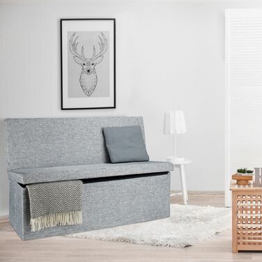 Складаний пуф з підлокотником Relaxdays XL