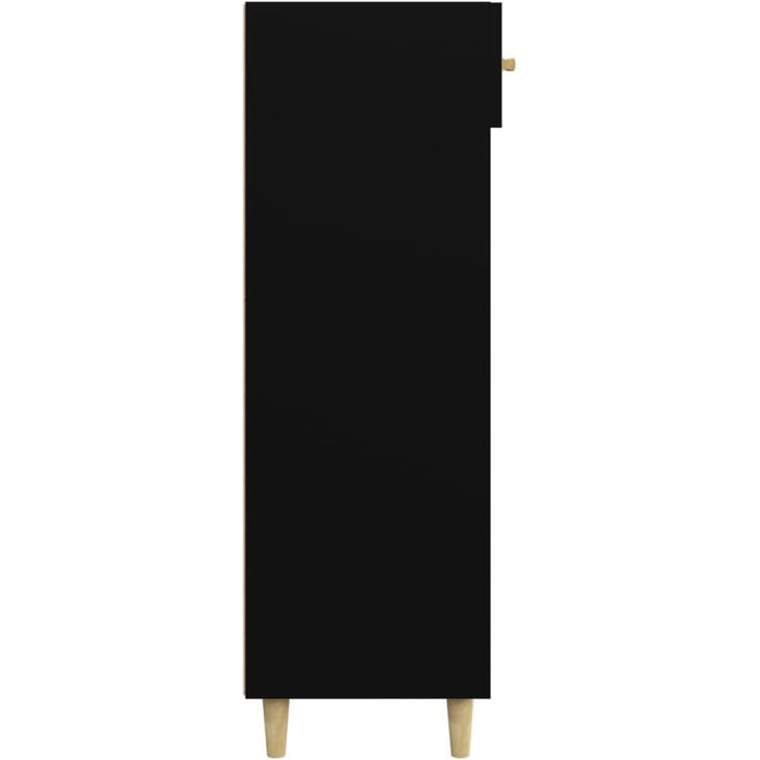 Шафа для взуття vidaXL, чорна, 60x35x105 см, ДСП — органайзер, стелаж, комод для зберігання взуття