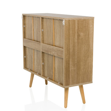Сервант / комод STRYN 80x30x78 см 3 висувних ящика 1 дверцята світло-коричневий hjh LIVING