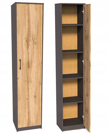 Стелаж Meble Bestseller 39 x 180 x 35 см, дуб вотан / графіт
